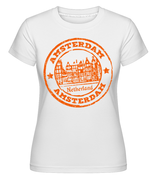 Amsterdam Netherlands -  Shirtinator tričko pro dámy - Bílá - Napřed