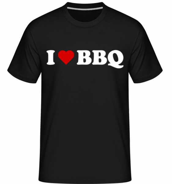 I Love BBQ -  Shirtinator tričko pro pány - Černá - Napřed