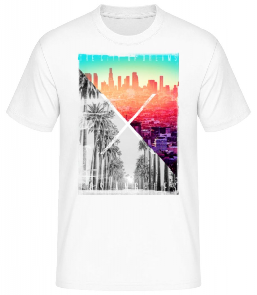 Los Angeles Dream - Pánské basic tričko - Bílá - Napřed