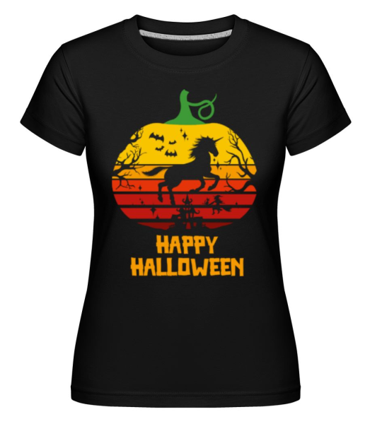 Happy Halloween -  Shirtinator tričko pro dámy - Černá - Napřed