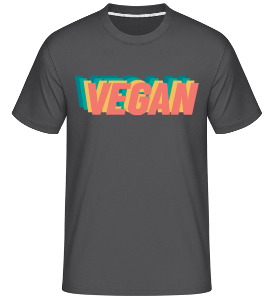 Vegan -  Shirtinator tričko pro pány - Antracit - Napřed