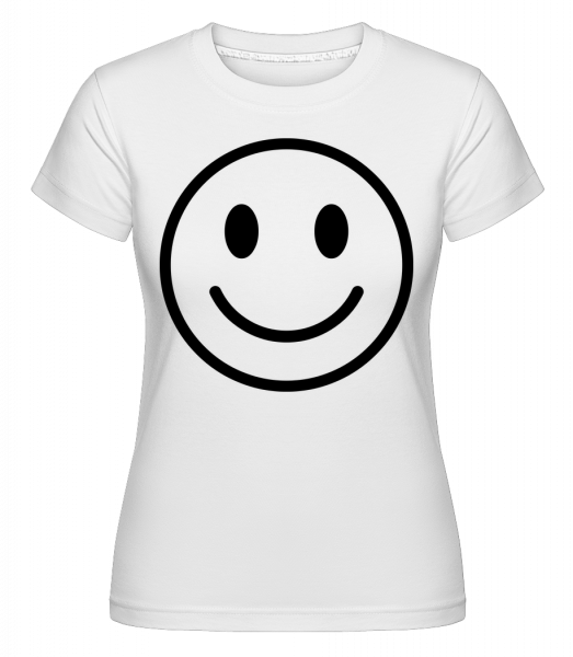 šťastný emotikon -  Shirtinator tričko pro dámy - Bílá - Napřed