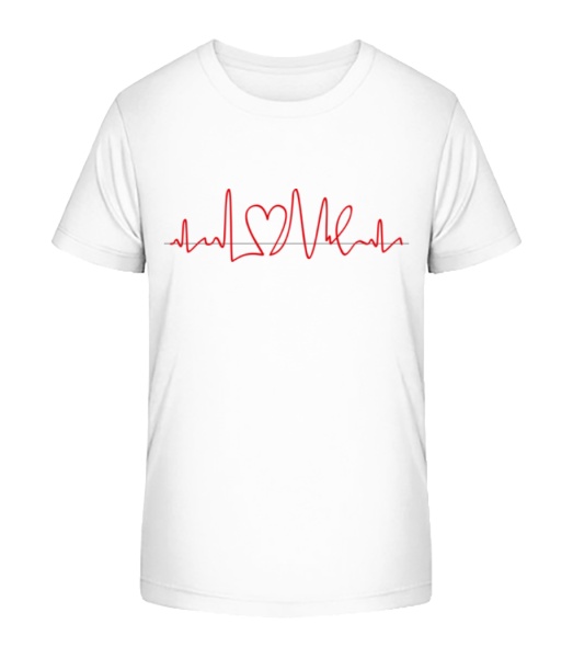 srdeční frekvence - Detské Bio tričko Stanley Stella - Bílá - Napřed