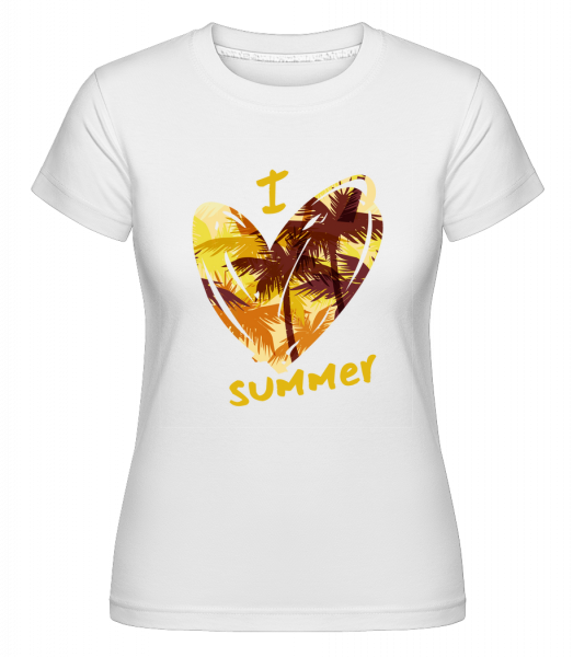 I Love Summer Heart -  Shirtinator tričko pro dámy - Bílá - Napřed