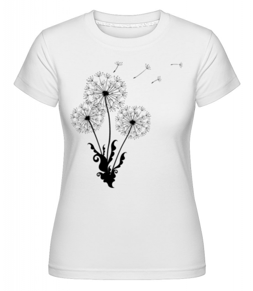 pampeliška Comic -  Shirtinator tričko pro dámy - Bílá - Napřed