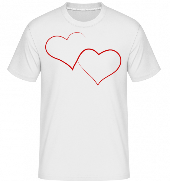 Two Hearts -  Shirtinator tričko pro pány - Bílá - Napřed