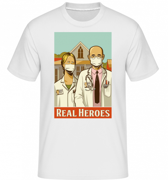 Real Heroes -  Shirtinator tričko pro pány - Bílá - Napřed