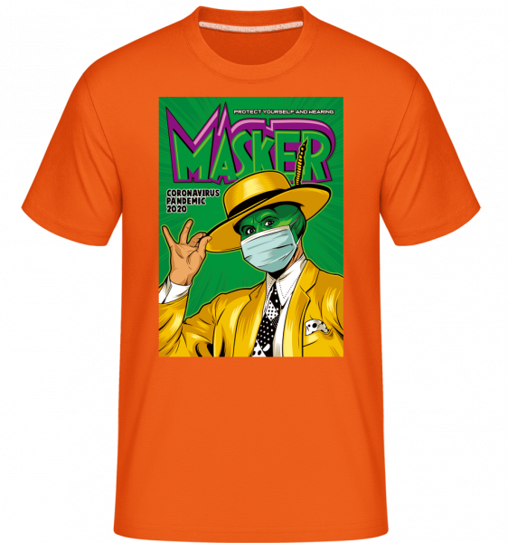Masker -  Shirtinator tričko pro pány - Oranžová - Napřed