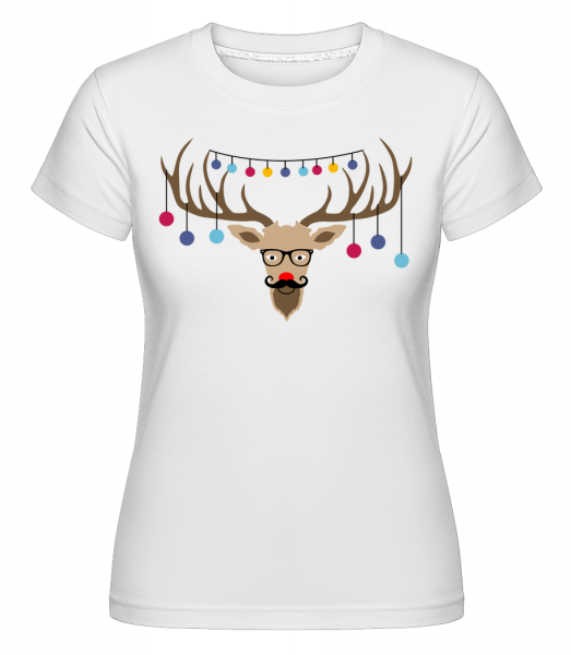 Christmas Reindeer -  Shirtinator tričko pro dámy - Bílá - Napřed