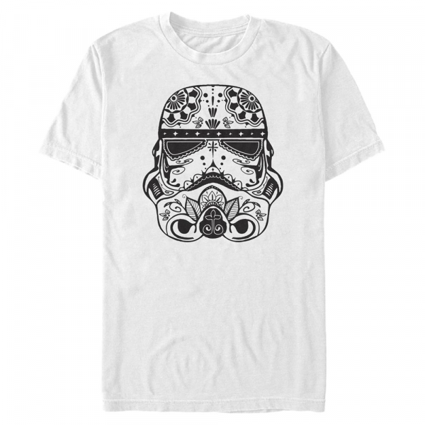 Star Wars - Stormtrooper Sugar Skull Troop - Pánské Tričko - Bílá - Napřed