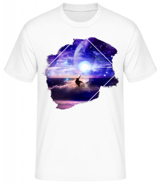 Galactic Surfer - Pánské basic tričko - Bílá - Napřed