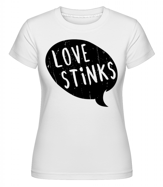 Láska smrdí Bubble -  Shirtinator tričko pro dámy - Bílá - Napřed