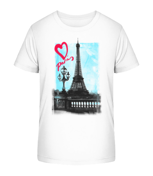 Paris love - Detské Bio tričko Stanley Stella - Bílá - Napřed