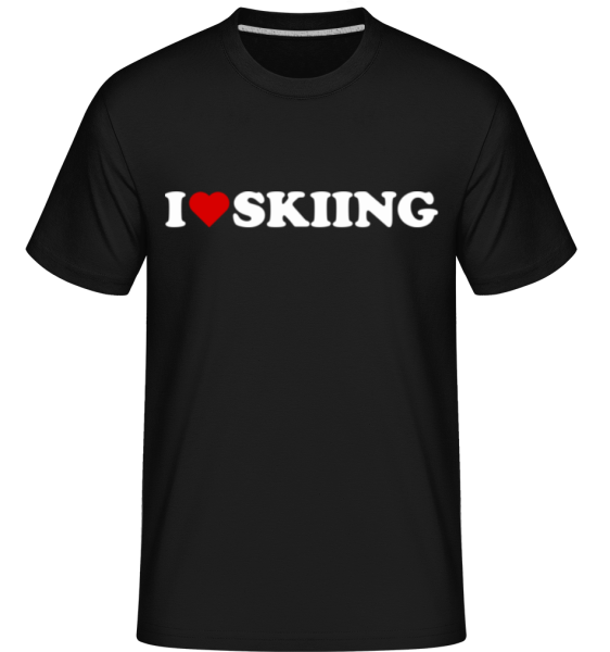 I Love Skiing -  Shirtinator tričko pro pány - Černá - Napřed