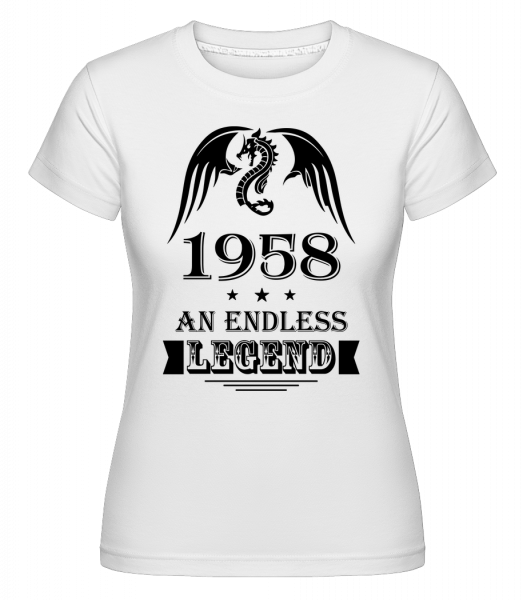 Nekonečné Legend 1958 -  Shirtinator tričko pro dámy - Bílá - Napřed