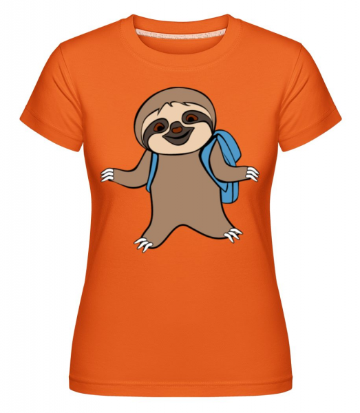 Cute Lenost se sáčkem -  Shirtinator tričko pro dámy - Oranžová - Napřed