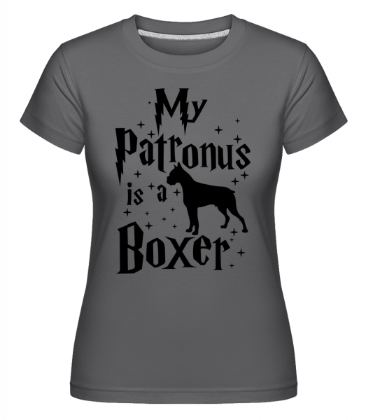 My Patronus Is A Boxer -  Shirtinator tričko pro dámy - Antracit - Napřed