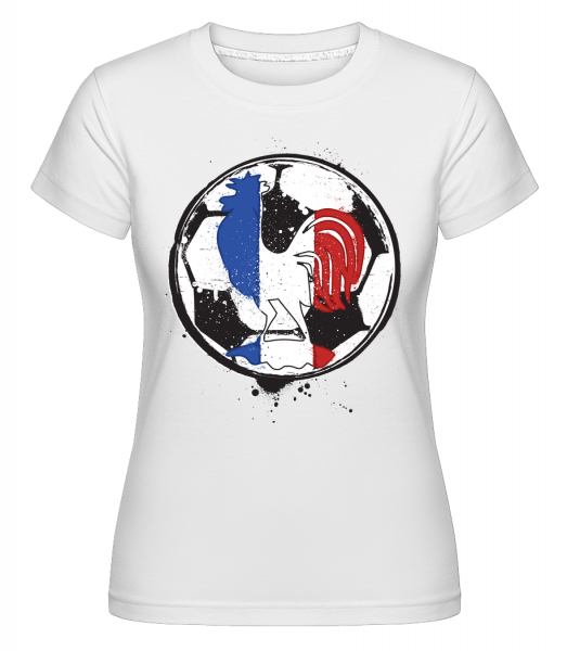 Football France -  Shirtinator tričko pro dámy - Bílá - Napřed