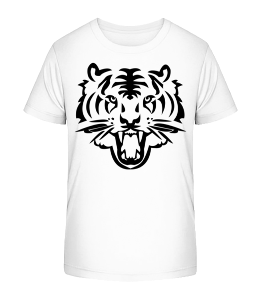 Tiger Head - Detské Bio tričko Stanley Stella - Bílá - Napřed