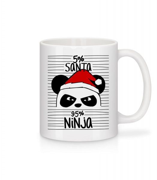 Santa Ninja Panda - Keramický hrnek - Bílá - Napřed