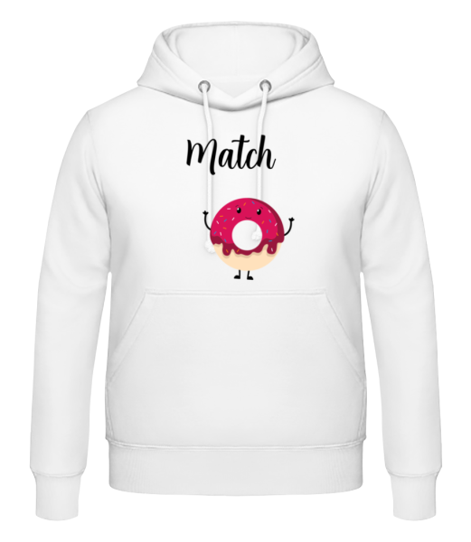 It Is A Match 2 - Pánská mikina s kapucí - Bílá - Napřed
