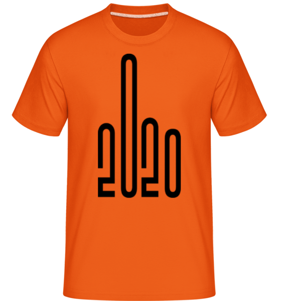 2020 Prostředníček -  Shirtinator tričko pro pány - Oranžová - Napřed
