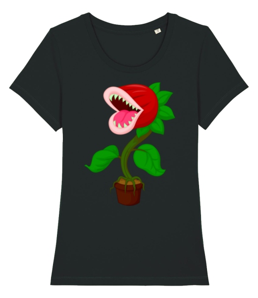 Společnost monster Plant - Dámské bio tričko Stanley Stella - Černá - Napřed