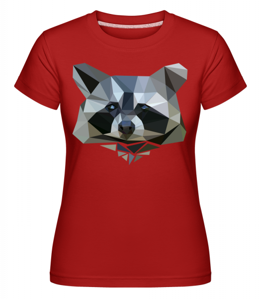 polygon Racoon -  Shirtinator tričko pro dámy - Červená - Napřed