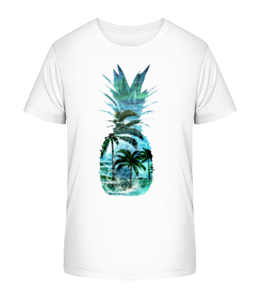ananas Palms - Detské Bio tričko Stanley Stella - Bílá - Napřed
