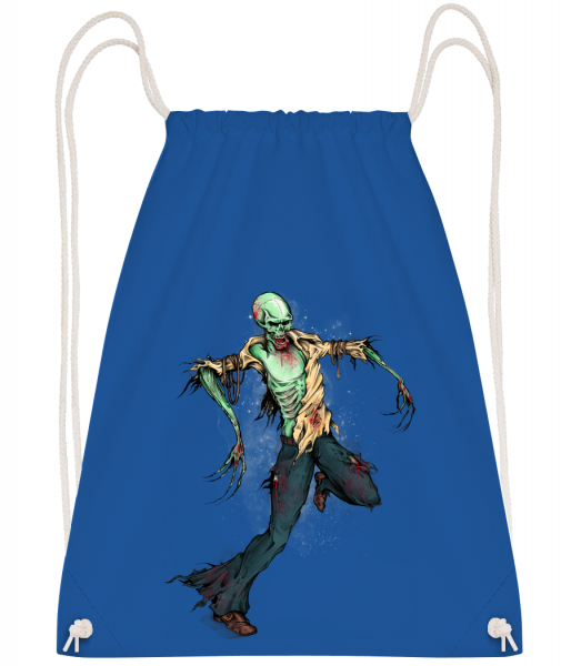 Creepy Zombie - Drawstring batoh se šňůrkami - Královská modrá - Napřed