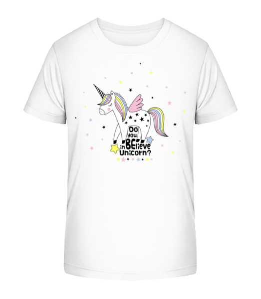 Věříte v Unicorn - Detské Bio tričko Stanley Stella - Bílá - Napřed