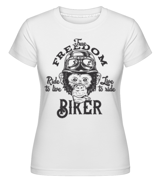 The Freedom Biker -  Shirtinator tričko pro dámy - Bílá - Napřed