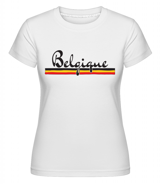 fotbal Belgie -  Shirtinator tričko pro dámy - Bílá - Napřed
