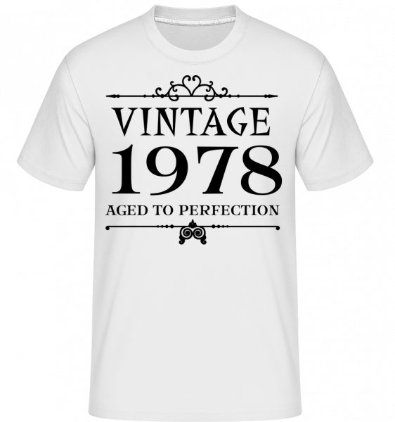 Vintage 1978 Perfection -  Shirtinator tričko pro pány - Bílá - Napřed
