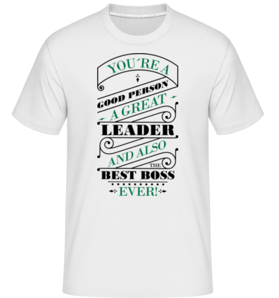 Motiv Nejlepší Boss Ever -  Shirtinator tričko pro pány - Bílá - Napřed