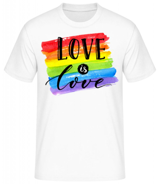 Love Is Love - Pánské basic tričko - Bílá - Napřed