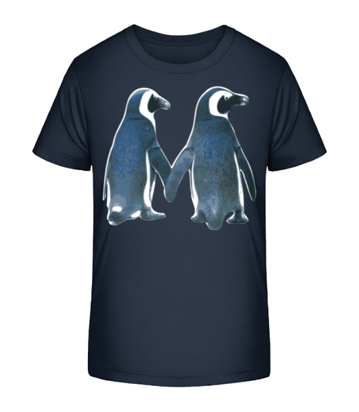 Penguin pár - Detské Bio tričko Stanley Stella - Namořnická modrá - Napřed