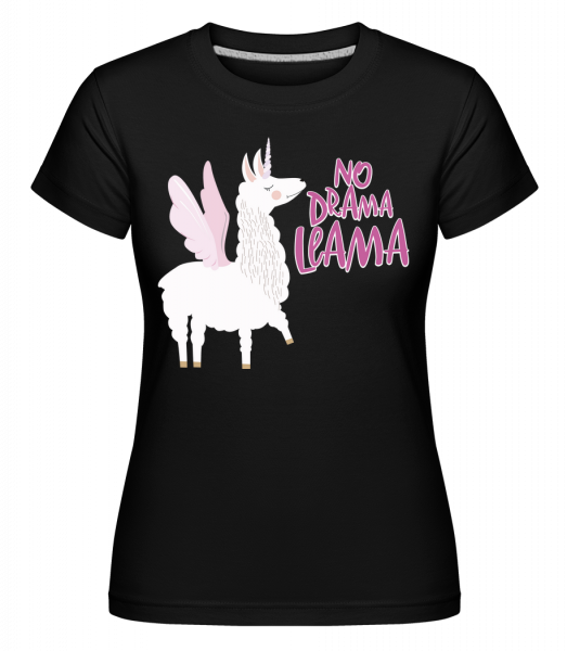No Drama Lama -  Shirtinator tričko pro dámy - Černá - Napřed