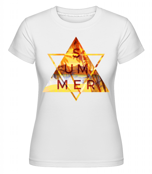 Summer Icon Triangle -  Shirtinator tričko pro dámy - Bílá - Napřed