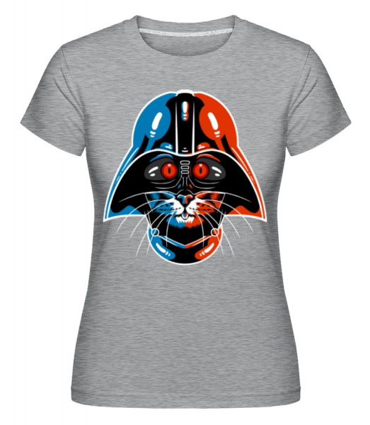 Cat Vader -  Shirtinator tričko pro dámy - Melírově šedá - Napřed
