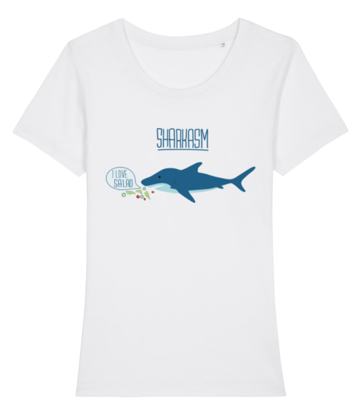 Sharkasm - Dámské bio tričko Stanley Stella - Bílá - Napřed