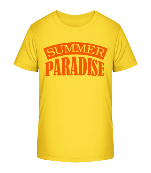 Summer Paradise Orange - Detské Bio tričko Stanley Stella - Žlutá - Napřed