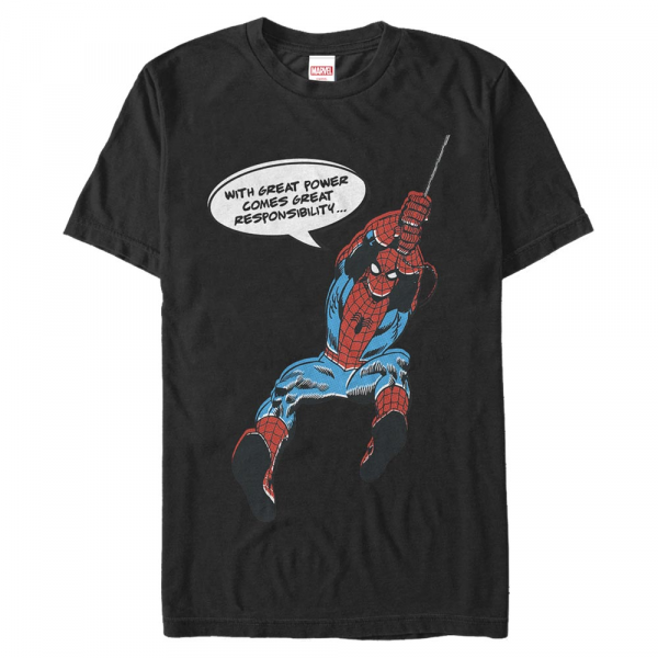 Marvel - Spider-Man - Spider-Man Vintage Spider - Pánské Tričko - Černá - Napřed