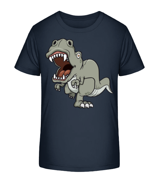 Dinosaur Comic Grey - Detské Bio tričko Stanley Stella - Namořnická modrá - Napřed