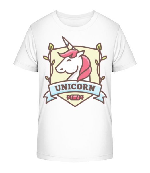 Unicorn Emblem - Detské Bio tričko Stanley Stella - Bílá - Napřed