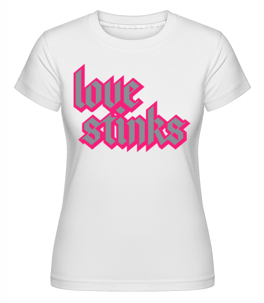 Láska smrdí popisovaného -  Shirtinator tričko pro dámy - Bílá - Napřed