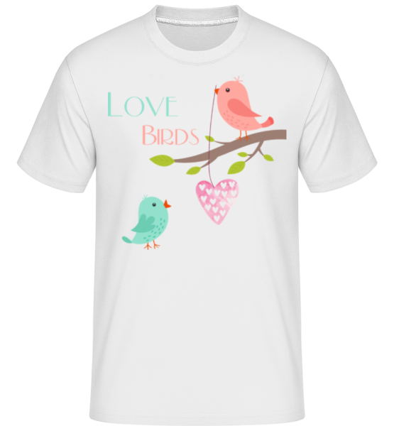 láska Ptáci -  Shirtinator tričko pro pány - Bílá - Napřed