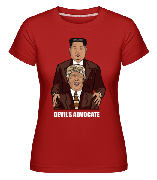 Devils Advocate -  Shirtinator tričko pro dámy - Červená - Napřed