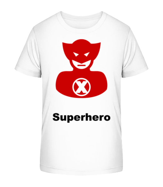 Superhero Icon Red - Detské Bio tričko Stanley Stella - Bílá - Napřed