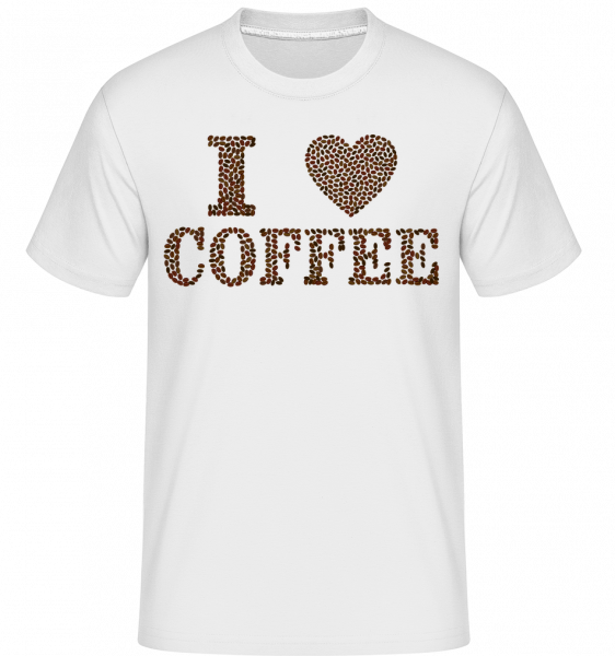 Miluji kafe -  Shirtinator tričko pro pány - Bílá - Napřed